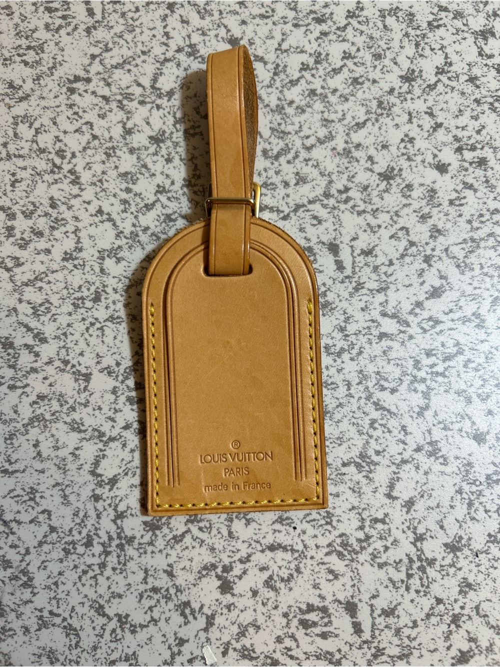 Louis Vuitton Vachetta Leather Luggage Tag in Natural Tan